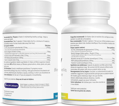 Two supplement bottles with labels on a white background